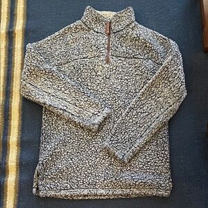 True Griit  blue  Zip-Up fluffy pull over